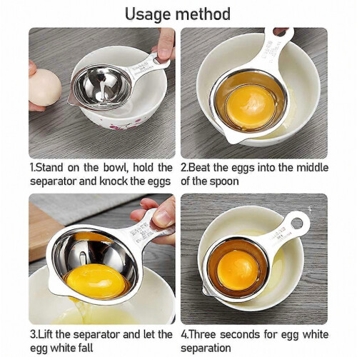 Stainless Steel Egg Strainer Spoon Filter Kitchen Baking Tools Home 2