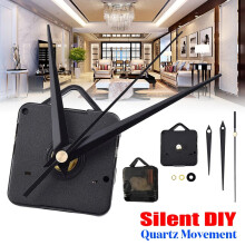 DIY Quartz Clock Movement Repair Kit with Black Clock Hands, Battery Powered Replacement Mechanism for Wall Clock Making & Repair