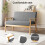 Modern 2 Seater Linen Fabric Solid Wood Sofa 2