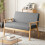 Modern 2 Seater Linen Fabric Solid Wood Sofa 6