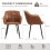 (Brown, Set of 2) GOEURVANT Dining Chairs 3