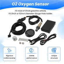 Medidor de Relação Ar-Combustível de 52 mm com Display Digital LED e Sensor de Oxigênio O2 de Banda Larga 06J906262AA