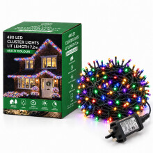 (480) Christmas LED Cluster Light Multicolor Xmas Tree Home Décor