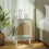 Rattan Bedside Table for Bedroom - Light Green 4