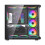 Gaming PC Computer Case RGB ATX Tempered Glass LED Panel Dual Chamber - Black 7