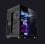 Gaming PC Computer Case RGB ATX Tempered Glass LED Panel Dual Chamber - Black 4