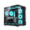 Gaming PC Computer Case RGB ATX Tempered Glass LED Panel Dual Chamber - Black 9