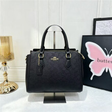 (Black 1) Vintage presbyopic color block handheld tote bag