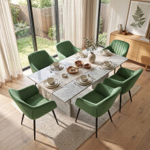 (Forest Green, Set of 6) GOEURVANT Dining Chairs