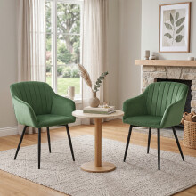 (Forest Green, Set of 2) GOEURVANT Dining Chairs