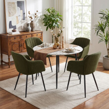 (Olive Green, Set of 4) GOEURVANT Dining Chairs
