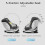 Baby 360 Rotating Car Seat,5-Point harness,adjustable headrest, UV-protective canopy + support leg 4