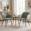(Light Grey, Set of 2) GOEURVANT Dining Chairs 1