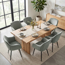 (Light Grey, Set of 6) GOEURVANT Dining Chairs