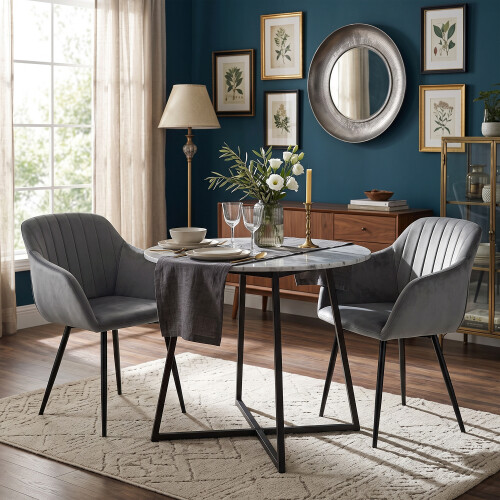 (Dark Grey, Set of 2) GOEURVANT Dining Chairs