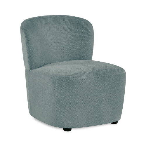 Lunetta Blue Chenille Armless Accent Chair 1