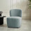 Lunetta Blue Chenille Armless Accent Chair 1