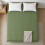 (Olive Green, King: 152 X 200 CM.) Satin Stripe Fitted Bed Sheets or Plain Pillowcases 3