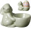 (1pcs, Green) Ceramic Rabbit Egg Cup Kitchen Gadget Dinnerware Easter Egg Stand  Q8R4 M0G6 1