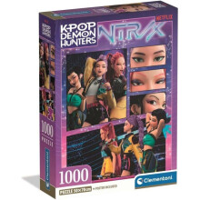 Clementoni - K-Pop Demon Hunters - 1000 Piece Puzzle - Adult Puzzle - For Ages 14 and Up - Trio Huntrix - Rumi, Mira, and Zoey - Netflix