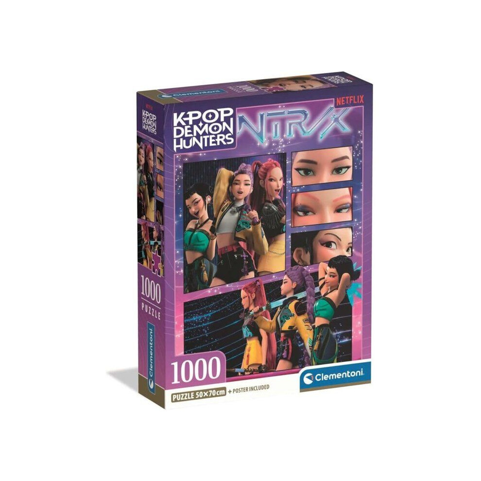 Clementoni KPOP Demon Hunters 1000 Piece Puzzle 2 for Teens and Young Adults Age 14+, Made in Italy, Screen Free Activity That Boosts Focus, Problem Solving and Patience, Includes Poster - Image 3