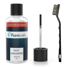 Paintsmiths Rust Converter – Rust Inhibitor & Treatment – 30ml Bottle & Brush – Wire Brush – Rust Remover – Quickly Prevents & Seals Corrosi