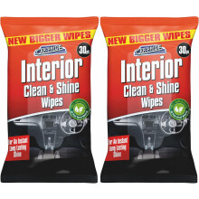 Premium Interior Car Wipes | Car Interior Cleaning Wipe Dashboard Wipes Clean & Shine 30 Pack X 2