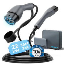 bokman Type 2 EV Charging Cable 22KW 3.5 Meters