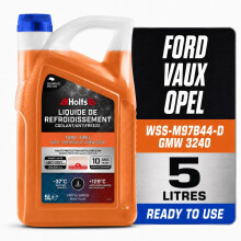 Holts HAFR0010B Antifreeze Coolant for Car Ford Vaux Opel, WSS-M97B44-D/GMW 3240, 10-year 300k mile long life, protection to -37C, Includes Spout, O