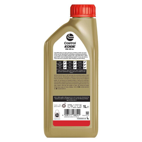 Castrol Castrol EDGE 5W-30 LL Advanced Full Synthetic Engine Oil, 1L 1