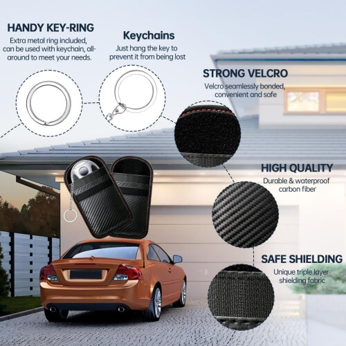 caslord 2 Pack Faraday Pouch for Car Keys 1