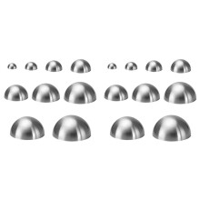 18X 9 Sizes Stainless Steel Half Round Pottery Molds, Ceramic Top Tool, Pottery Plate Press Tool (Silver)