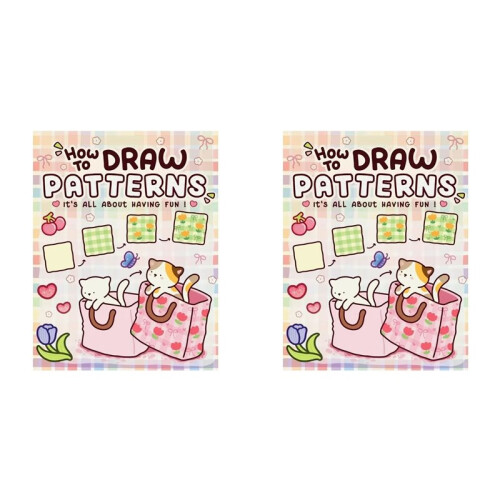 2X Coloring Book for Adults/Kids - How to Draw Patterns: Easy and Fun Step-By-Step Guide,Imagination