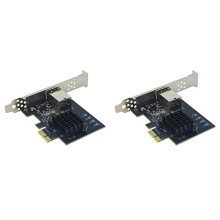 2X Tarjeta de Red de 10 Gbps, Adaptador de Red Ethernet de 10 Gbps RTL8127AT PCIe 4.0 X1 A RJ45, Compatible con LAN Cableada PXE.
