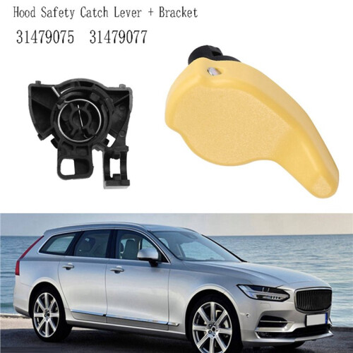 2 Kit de Levier de Sécurité de Capot + Support pour  S90 MK2 XC90 V90 31479075 31479077 2