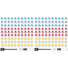180PCS Keyboard Clickers Set with Tweezers and Brush, Clickers, Keyboard Switches 60Blue +60Yellow +60Red
