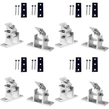8X Suporte de Montagem Ajustável para Painel Solar em Alumínio e Aço Inoxidável para Telhados Planos de Metal, com Inclinação Ajustável.