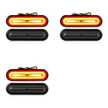 3X DC10-80V 60 LED Luzes Traseiras para Motocicleta Luz de Seta Sequencial Luz de Freio de Parada DRL para Carro e Motocicleta
