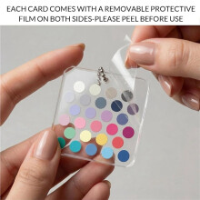 24PC Transparent Acrylic Seasonal Color Palette Card Seasonal Color Analysis Sample Keychain