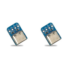 2X 16-Pin Type-C to 2.54mm Pin Module USB 5V Power Supply Equipped with A 16-Pin Type Socket