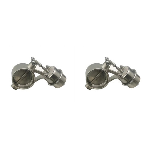 2X Car Exhaust Pipe System Valve Dampers Control Sets Vacuum Controller Device Remote Controller  Universal 63MM