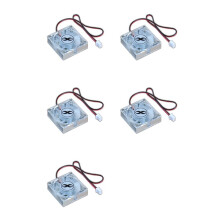 5X 12V Computer Card Cooling Fan, Semiconductor Hard Disk Chip Heatsink , 4cm Aluminum Cooling Radiator