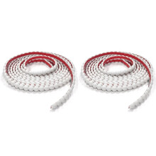 2 Stück 3 Meter PVC-Perlen-Wandspiegelrahmen-Dekorationsleiste, Flache Spitzenborte, Französische Schranktür, DIY-Weiche Kordel
