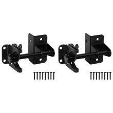 2X Self Locking Gate for Wooden Fence, Heavy Duty Automatic Gravity Fence for Wood Metal Gate