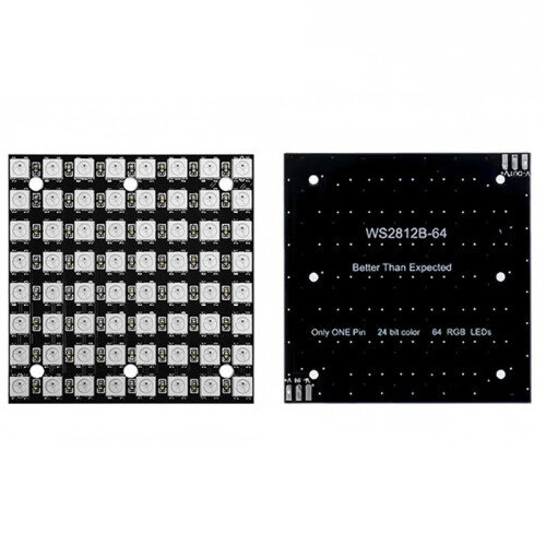 6X WS2812B 8x8 LED Matrix 64-Bit Full Color 5050 RGB LED Panel Light 2