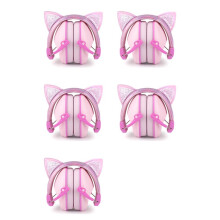 5X Cat Ears Kids Earmuffs Adjustable Anti-Noise Hearing Protector for Children for Study & Sleep Noise Cancelling