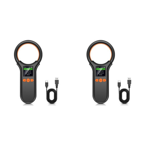 2X Pet Microchip Scanner, RFID EMID Micro-Chip Reader 500 Storage Records, 15 Digit Pet Chip Scanner