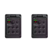 2X 201 Classic Acoustic Guitar EQ Tuner Piezo Pickup Acoustic Guitar Preamp 4-Band Equalizer Onboard Preamps for Presys+