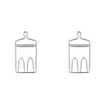2X Hook Poultry Shackle Equipment Hooks for Hanging Meat Stainless Steel Hanger Butchering M-Shaped Hanging