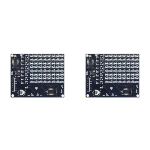 2X DIY Electronic Kit 64 SMD LED Patch Matrix Advertising Screen Number Display Soldering Project Practice Kit